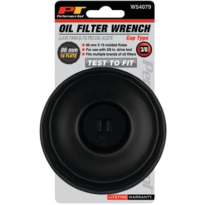 PERFORMANCE TOOL - W54079 - Filter Cap Wrench 86mm 16 Flute pa2
