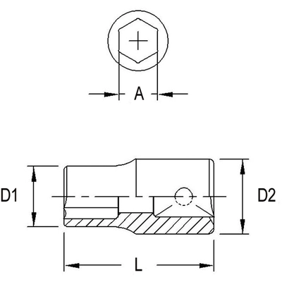 GENIUS - 282507 - 1/4″ Dr. 7/32″ Hand Socket (Pack of 20) pa2