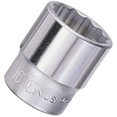 GENIUS - 333214 - 3/8″ Dr. 14mm (12 pt.) Hand Socket (Pack of 20) pa1