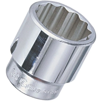 GENIUS - 635219 - 3/4″ Dr. 19mm (12 pt.) Hand Socket (Pack of 5) pa1