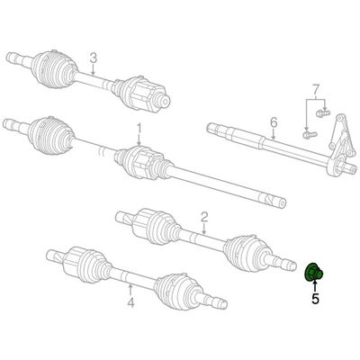 MOPAR - 06510636AA - Front Outer Wheel Hub Nut pa2