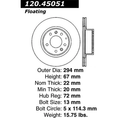 Disques sportifs par STOPTECH - 126.45051SR pa1