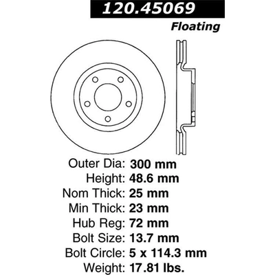 Disques sportifs de STOPTECH - 126.45069SL pa1