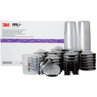 3M - 26000 - PPS™ Series 2.0™ 650 ml Standard Gravity Feed Spray Cup System Kit with 200 Micron Filter pa5