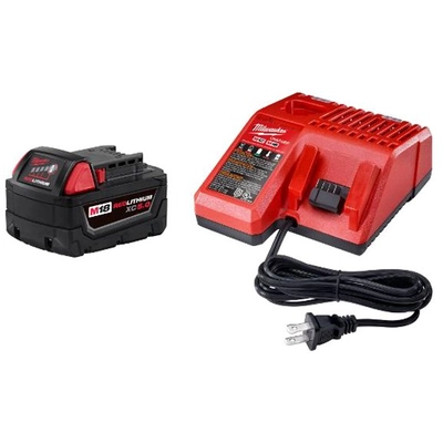 MILWAUKEE - 48-59-1850 - M18™ Redlithium™ XC™ 18 V Li-ion 5.0 Ah Battery and Wall Battery Charger pa1