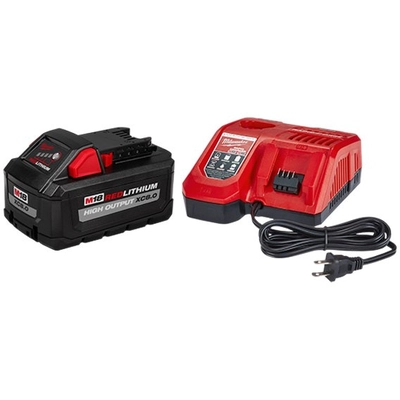 MILWAUKEE - 48-59-1880 - M18™ Redlithium™ High Output™ 18 V Li-ion 8.0 Ah Battery and Wall Battery Charger pa1