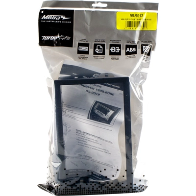 METRA ELECTRONICS - 95-9012 - Double DIN Black Stereo Dash Kit pa3