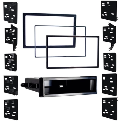 METRA ELECTRONICS - 99-8104 - Double DIN Black Stereo Dash Kit with Optional Storage Pocket pa1