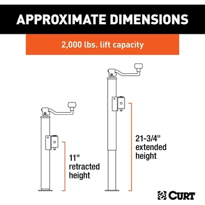 Swivel Jack by CURT MANUFACTURING - 28320 pa9