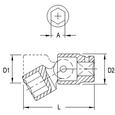 GENIUS - 380012M - 3/8″ Dr. 12mm Impact Swivel Socket (Pack of 10) pa2