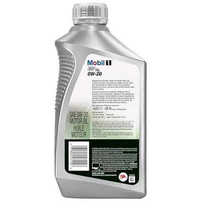 MOBIL 1-125386 - Synthetic - Engine - Oil - Pack - of - 6 - 0W20 -1 quarts pa2