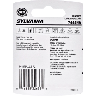 Tail Light by SYLVANIA - 7444NALL.BP2 pa2
