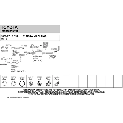 WALKER USA - 54747 - Tail Pipe pa6