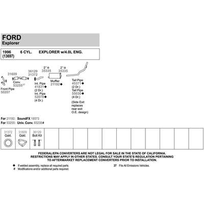 Tail Pipe by WALKER USA - 55030 pa5