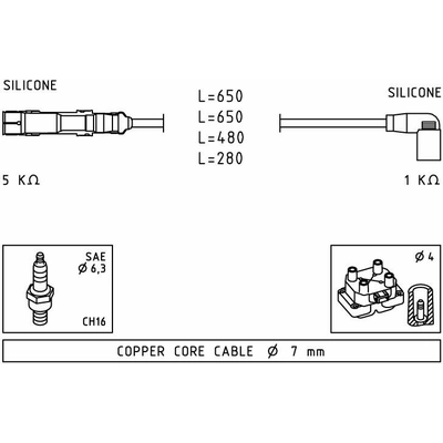 FACET - 4.9585 - Spark Plug Wire Set pa1