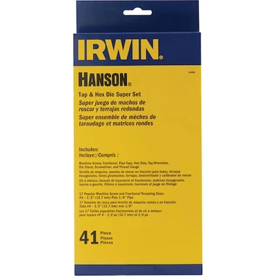 IRWIN - 24606 - Machine Screw with Fractional Tap and Die Set, 41-Piece pa3