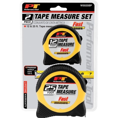 PERFORMANCE TOOL - W5025BP - 12'/25' SAE Measuring Tape Set pa3