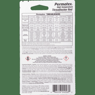 PERMATEX - 24026 - Threadlocker pa2
