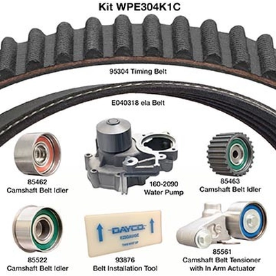 Timing Belt Kit With Water Pump by DAYCO - WPE304K1C pa2
