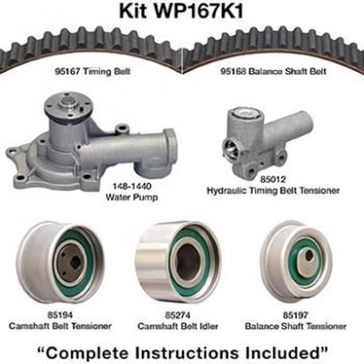 Timing Belt Kit With Water Pump by DAYCO - WP167K1A pa1