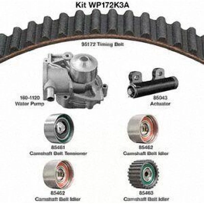 Timing Belt Kit With Water Pump by DAYCO - WP172K3A pa3