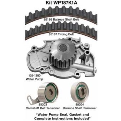 Kit de courroie de distribution avec pompe � eau by DAYCO - WP187K1A pa2