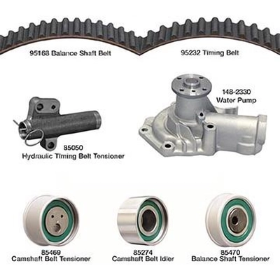 Kit de courroie de distribution avec pompe à eau par DAYCO - WP232K3A pa1