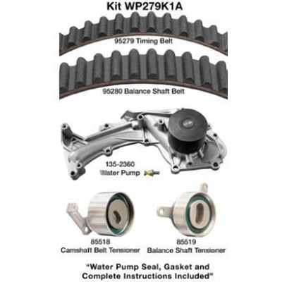 Timing Belt Kit With Water Pump by DAYCO - WP279K1A pa2