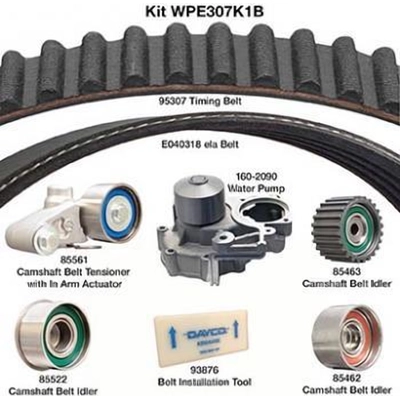 Kit de courroie de distribution avec pompe à eau by DAYCO - WPE307K1B pa2