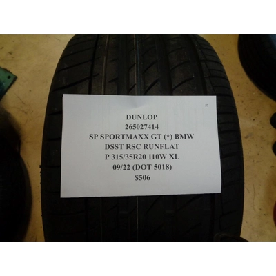 SP Sport Maxx GT by DUNLOP - 20" Tire (315/35R20) pa1