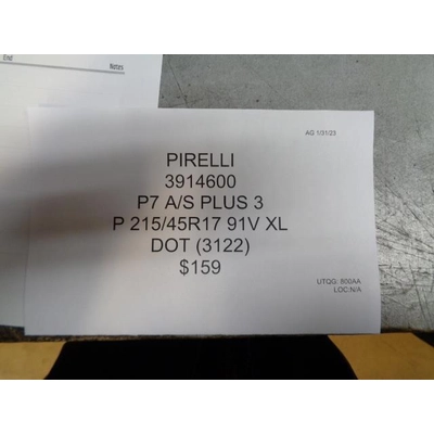 P7 AS Plus 3 by PIRELLI - 17" Tire (215/45R17) pa1