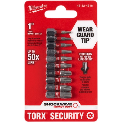 MILWAUKEE - 48-32-4618 - Impact Torx Security Hex Bit Set pa1