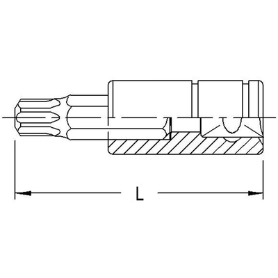 GENIUS - 208+6127 - 1/4″ Dr. T-27 Star Bit Socket 45mmL pa2