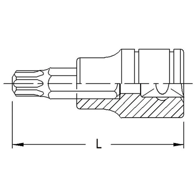 GENIUS - 444+6270 - 1/2″ Dr. T-70 Star Bit Socket 62mmL (Pack of 10) pa2