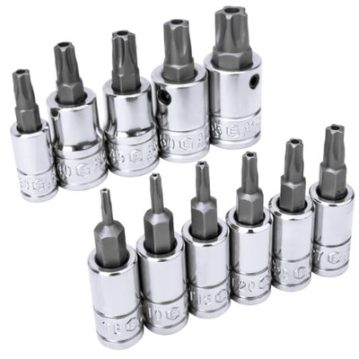 GENIUS - BS-2311P - 11 Piece 1/4″ & 3/8″ Dr. Pentacle Bit Socket Set pa3