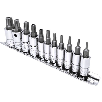 GENIUS - BS-2311P - 11 Piece 1/4″ & 3/8″ Dr. Pentacle Bit Socket Set pa6