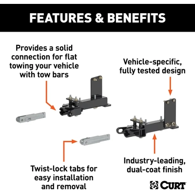 CURT MANUFACTURING - 70101 - Custom Tow Bar Base Plate pa2