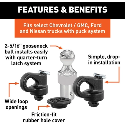 CURT MANUFACTURING - 60639 - OEM Puck System Gooseneck Kit pa2