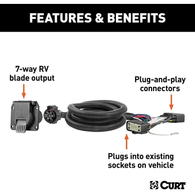 CURT MANUFACTURING - 56413 - Custom Wiring Harness pa3