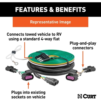 CURT MANUFACTURING - 58985 - Towed Vehicle RV Harness pa2