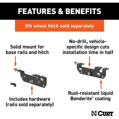 Trailer Hitch Bracket by CURT MANUFACTURING - 16424 pa3