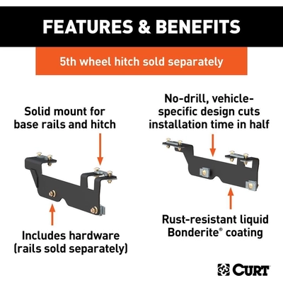 Trailer Hitch Bracket by CURT MANUFACTURING - 16442 pa3