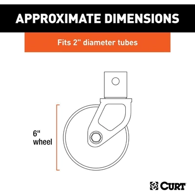 Trailer Jack Caster Assembly by CURT MANUFACTURING - 28276 pa4