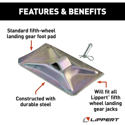 LIPPERT COMPONENTS - 700052 - Standard Wheel Landing Gear Foot Pad pa3