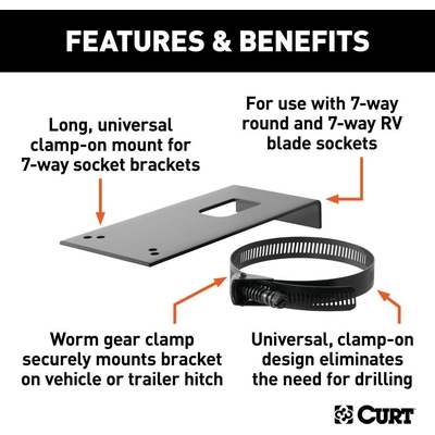 Trailer Wire Connector Bracket by CURT MANUFACTURING - 57202 pa5