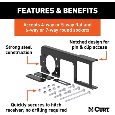 Trailer Wire Connector Bracket by CURT MANUFACTURING - 58000 pa6