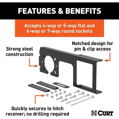 Trailer Wire Connector Bracket by CURT MANUFACTURING - 58003 pa5