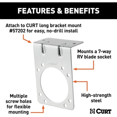 Trailer Wire Connector Bracket by CURT MANUFACTURING - 58230 pa5