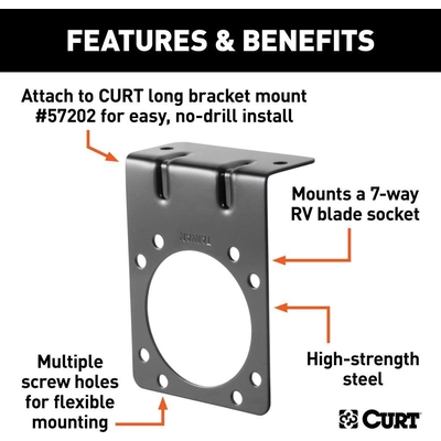 Support de connecteur de fil de remorque by CURT MANUFACTURING - 58291 pa2