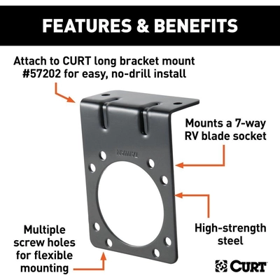 Trailer Wire Connector Bracket by CURT MANUFACTURING - 58510 pa5